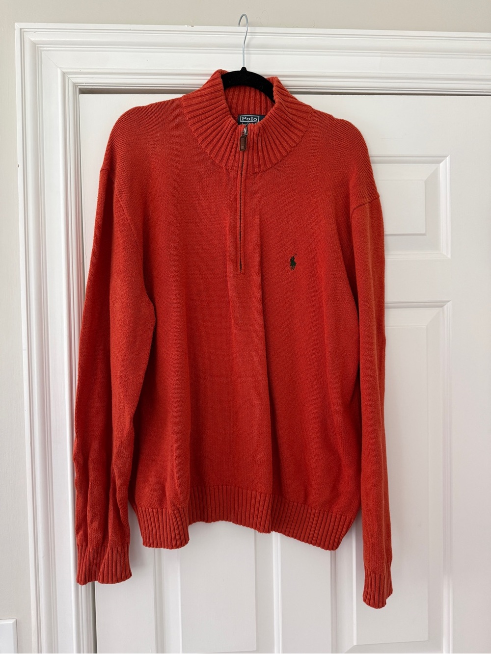 Polo by Ralph Lauren Men's XL Orange Half-Zip Sweater